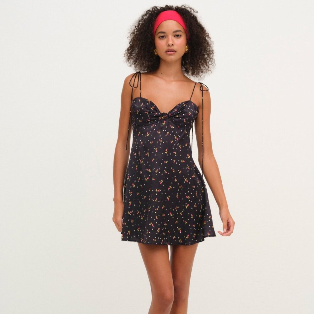 For Love & Lemons Adira Mini Dress S / Black